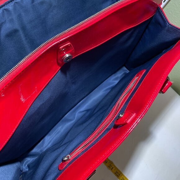 My Best Friend Is A Bag Laptop Patent Leather Snakeskin Red Large‎ - Picture 12 of 16